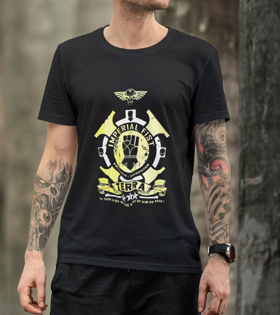 Imperial Fist Honor Terra Skull Emblem Icon Wings T-Shirt