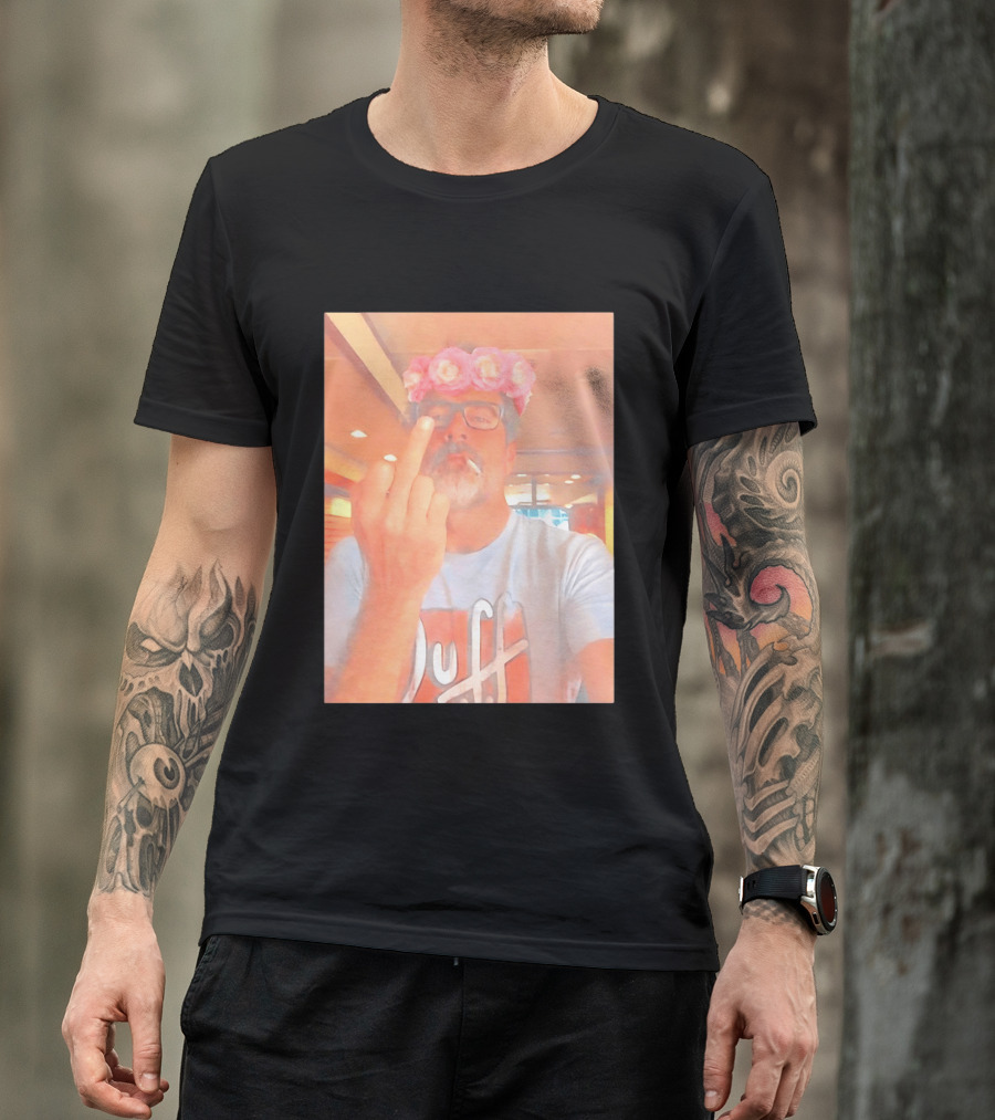 Jeffrey Dean Morgan The Walking Dead Negan Roses And The Middle Finger T-Shirt