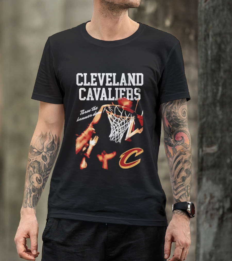 Cleveland Cavaliers Slam Dunk Basket With Iconic C T-Shirt