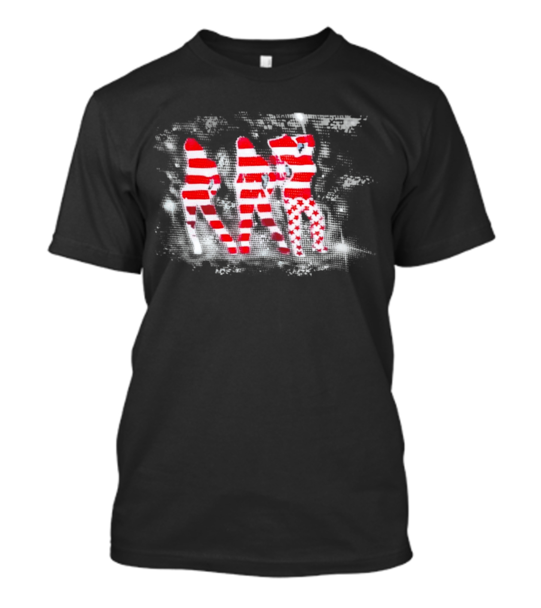 Red And White Striped Stars T-Shirt