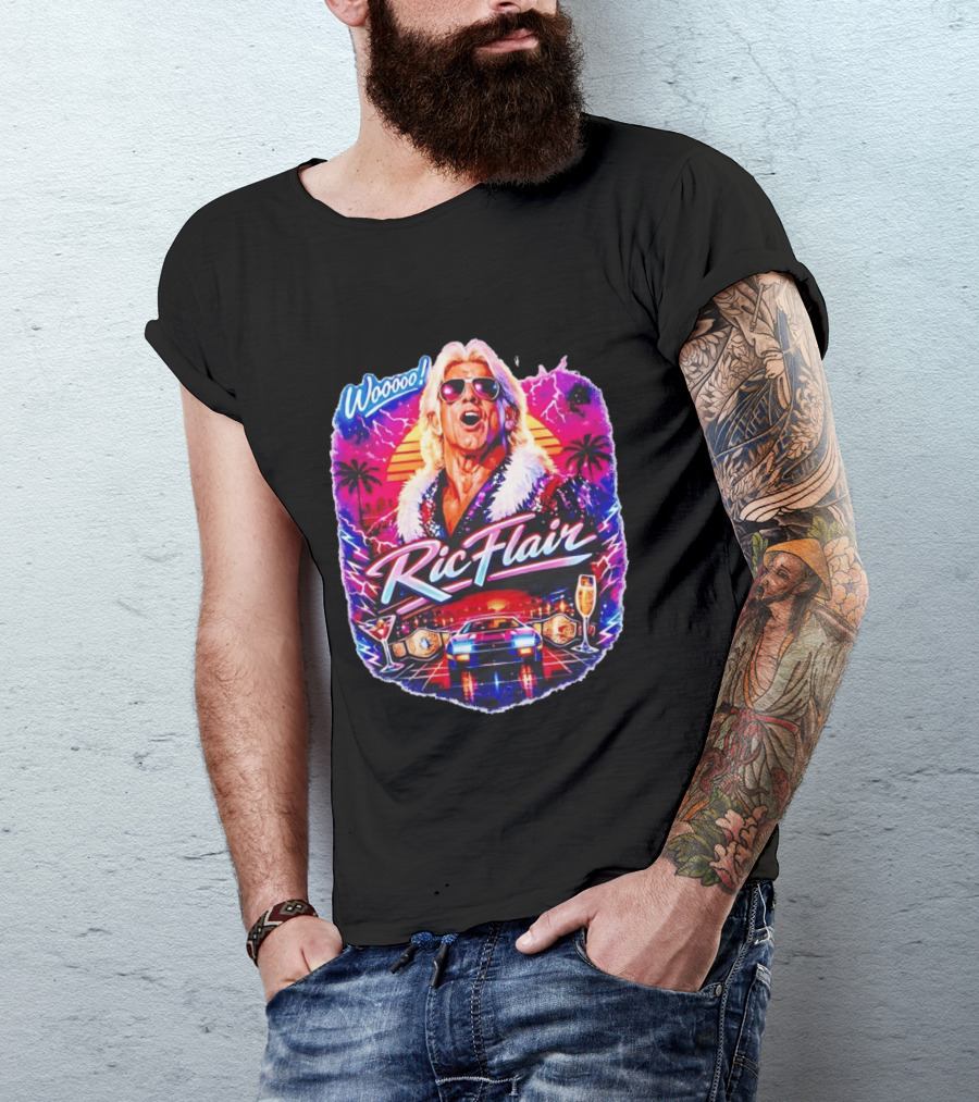 Ric Flair 80s Retro Style Woo Wrestling Legend Vintage Vibes T-Shirt