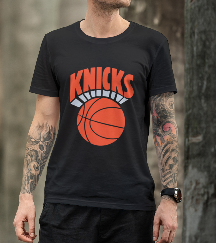 Knicks Basketball Orange Ball Classic Team T-Shirt
