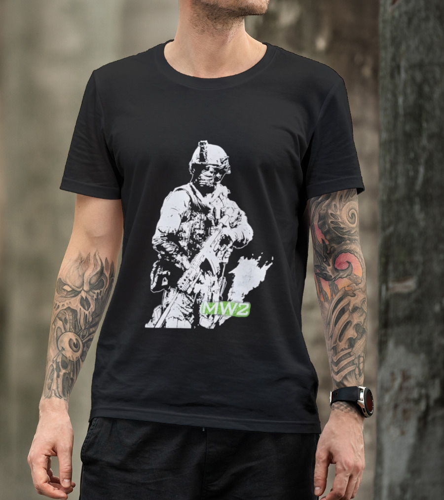 MW2 Modern Warfare Soldier Tactical Artwork Pixel T-Shirt