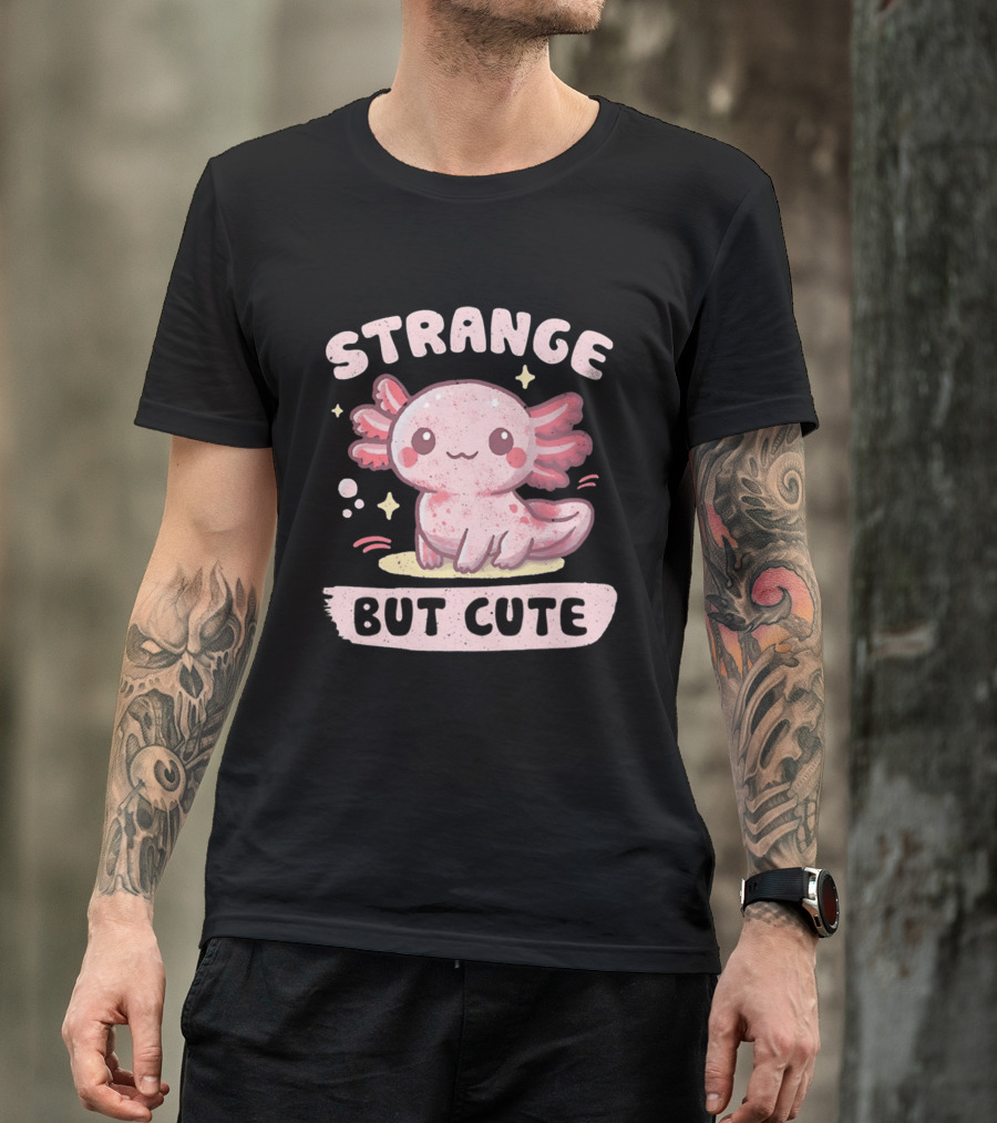 Strange But Cute Axolotl Cartoon T-Shirt