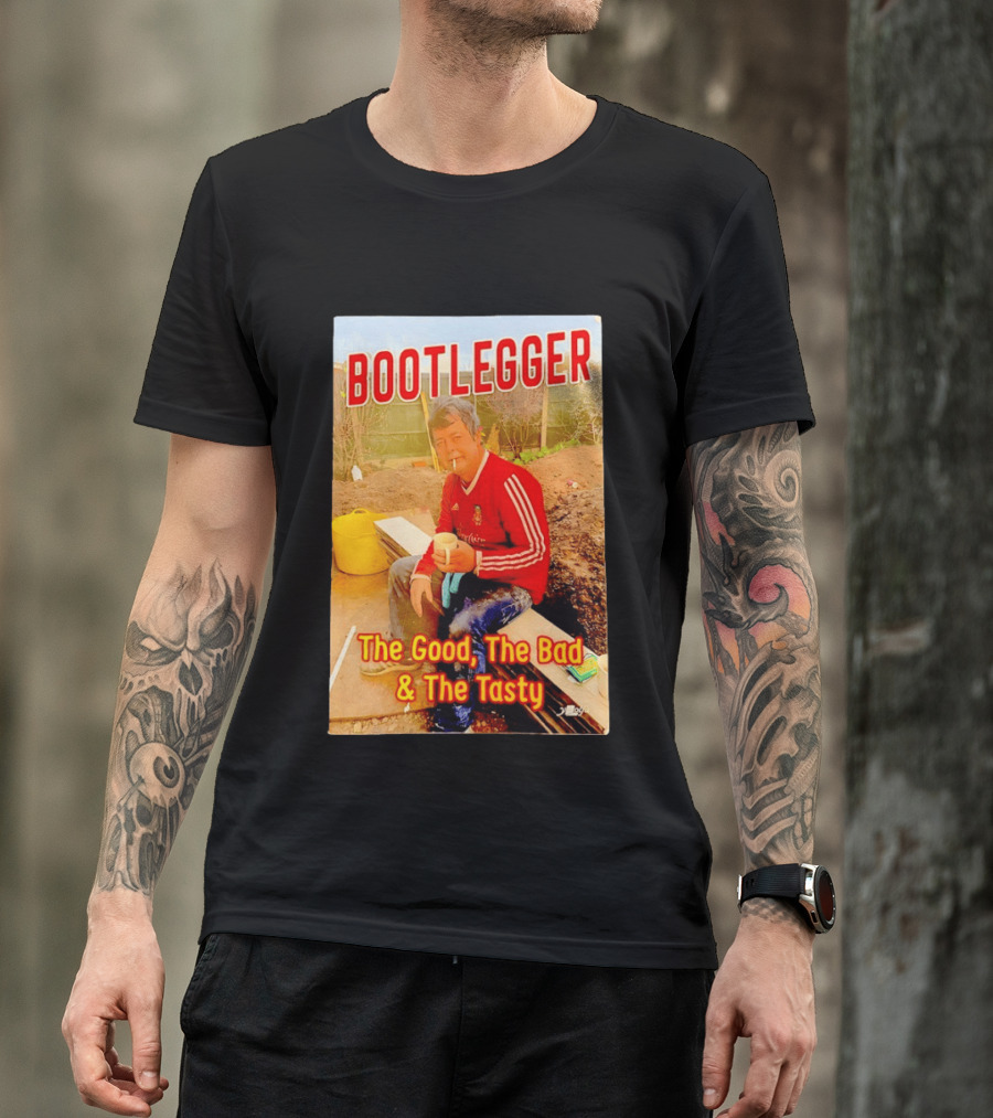 Bootlegger The Good The Bad And The Tasty Football Fan In Red Soccer Jersey T-Shirt
