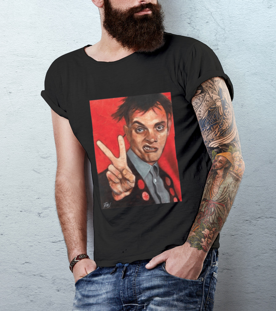 Chris Robinson Vivyan Rick Young Ones Portrait Two Finger Gesture T-Shirt