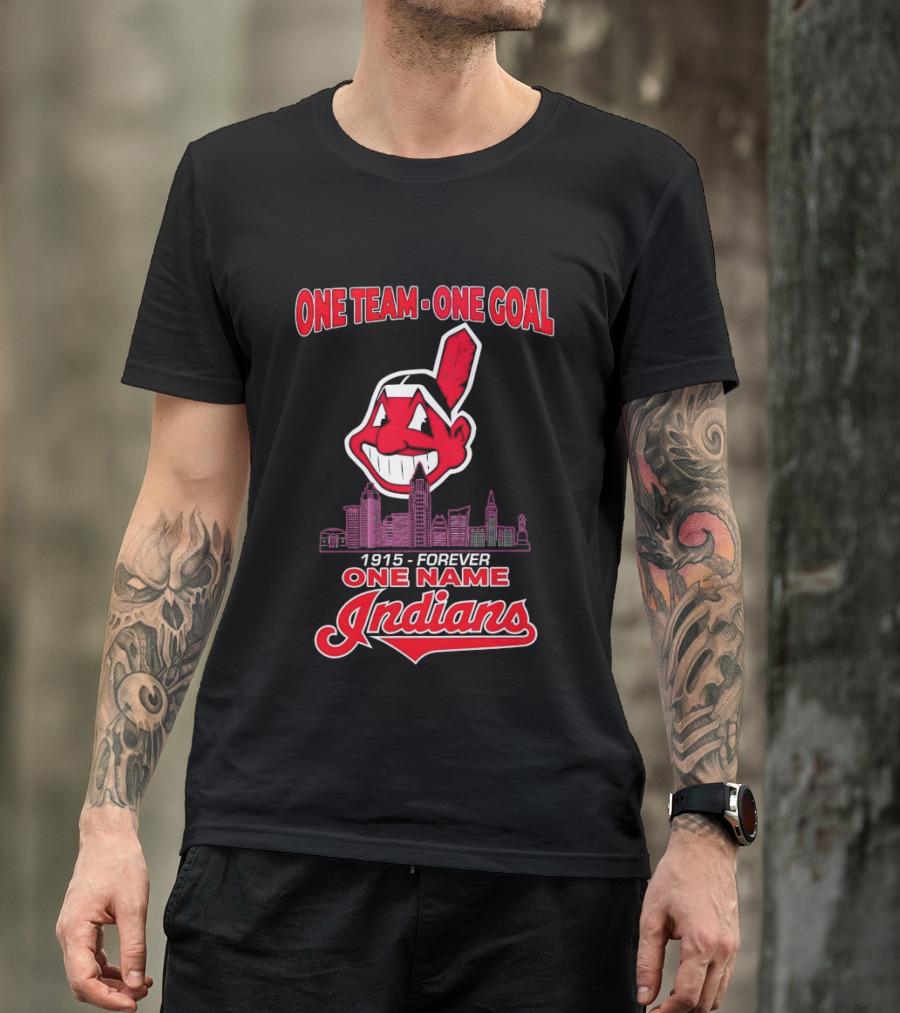 Cleveland Guardians One Team One Goal 1915 Forever One Name Indians T-Shirt