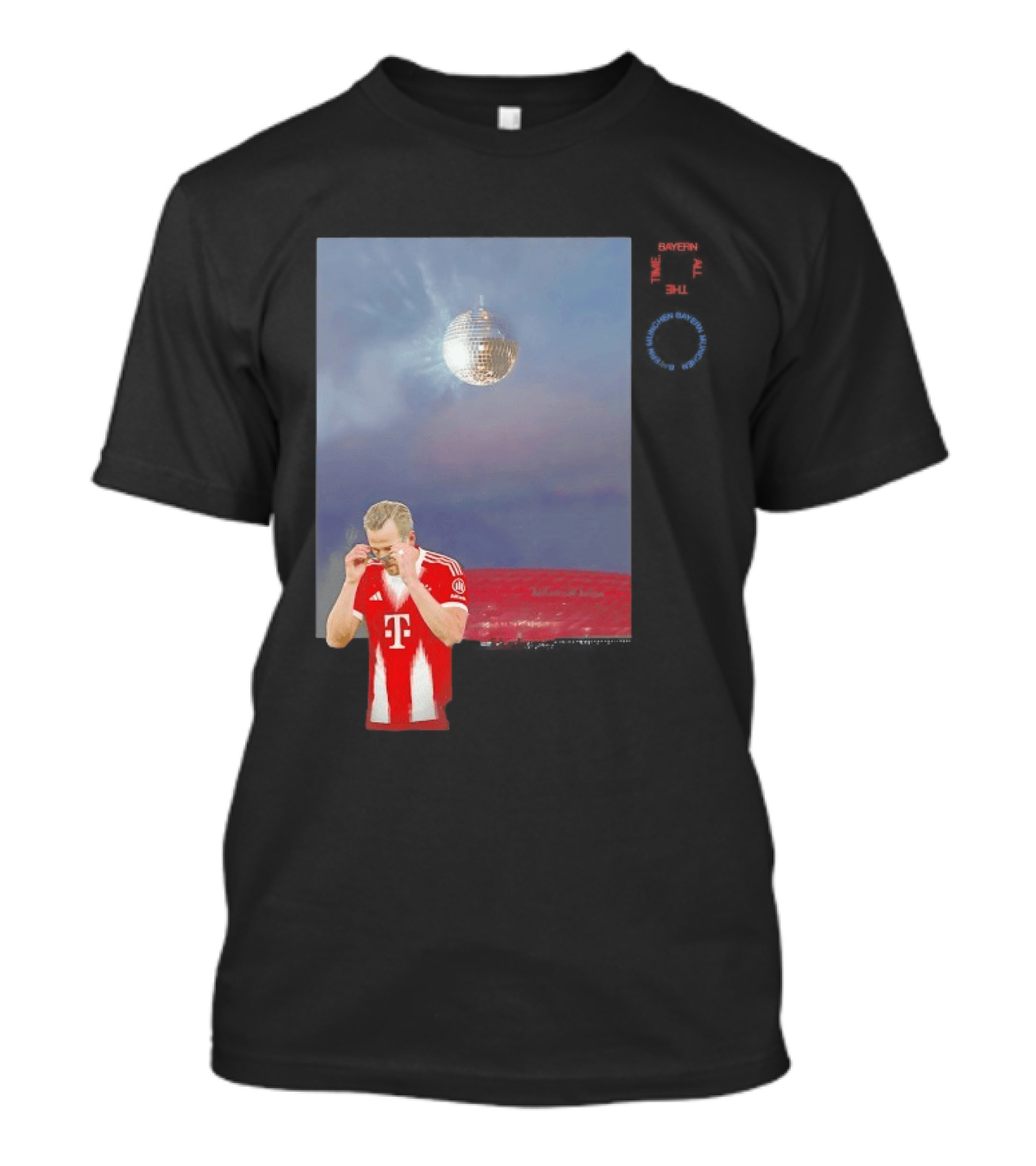 Harry Kane Bayern Munich Disco Ball Football T-Shirt