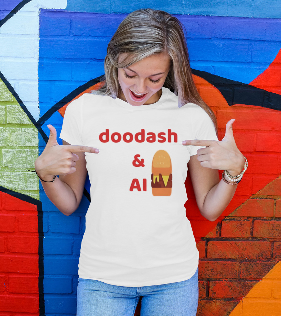 Doodash AI Burger Fast Food Delivery T-Shirt