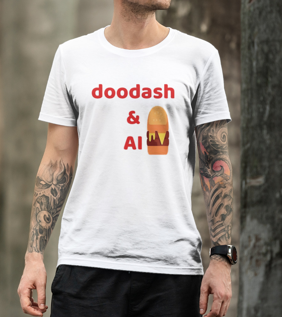 Doodash AI Burger Fast Food Delivery T-Shirt