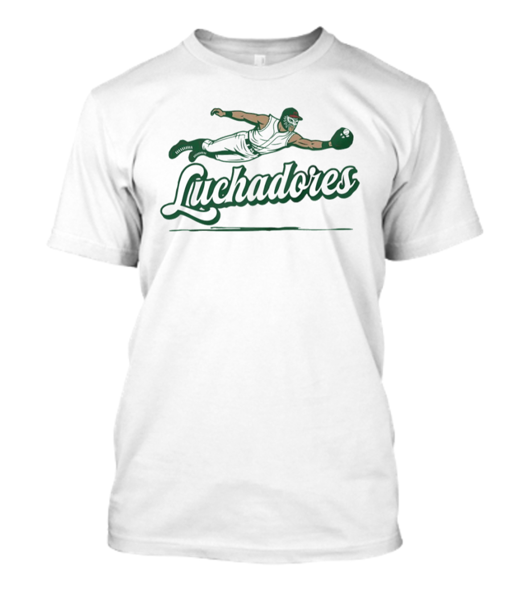 Luchadores Baseball Player Diving Catch T-Shirt