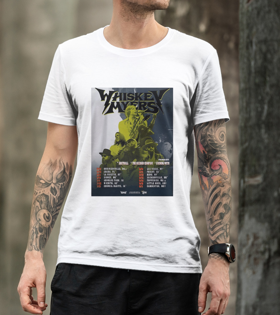 Whiskey Myers 2026 Tour North America Dates With Southall And The Record Company T-Shirt