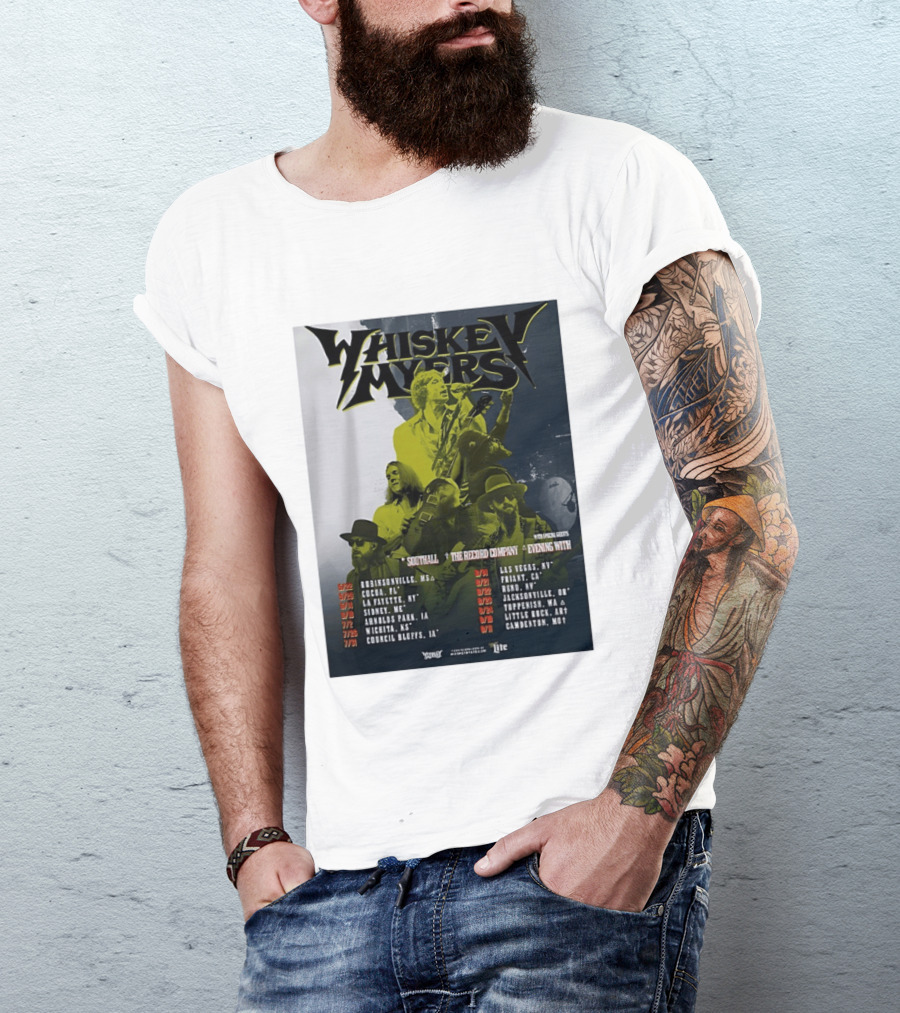Whiskey Myers 2026 Tour North America Dates With Southall And The Record Company T-Shirt