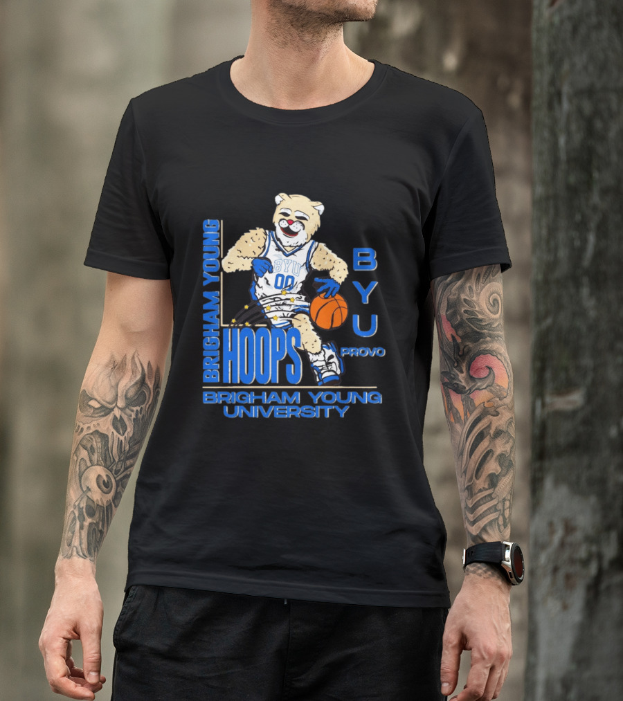 Brigham Young University Hoops BYU Provo Basketball Bear T-Shirt