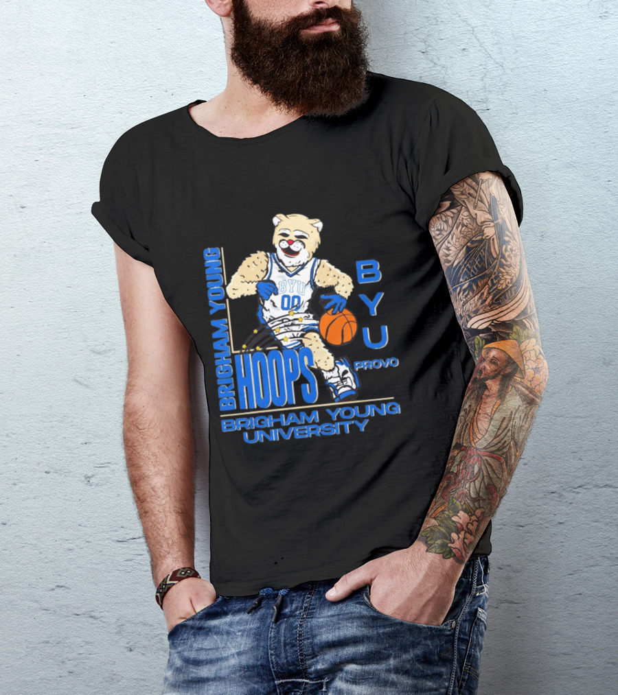 Brigham Young University Hoops BYU Provo Basketball Bear T-Shirt