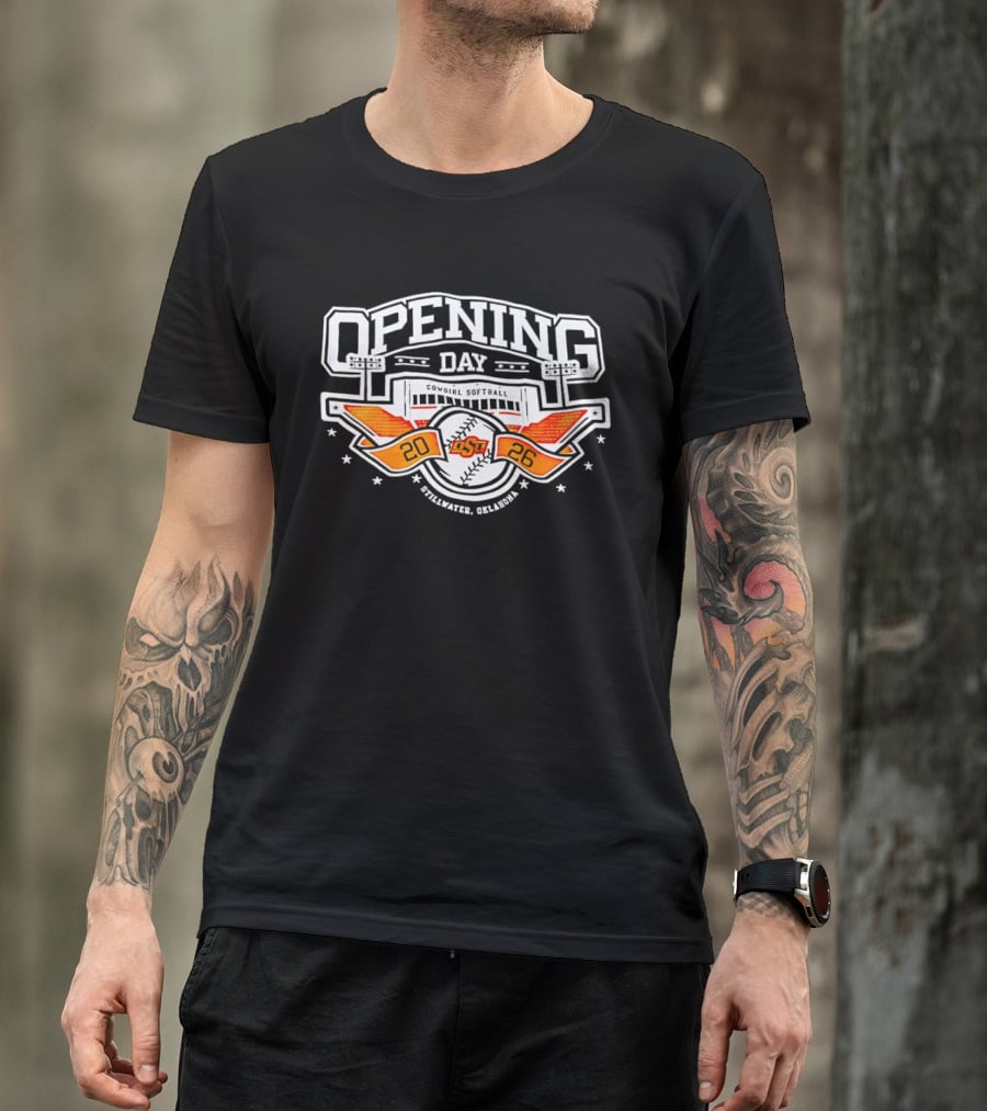 Opening Day 2026 Little League Osu Cowgirl Softball Pistol Pete T-Shirt