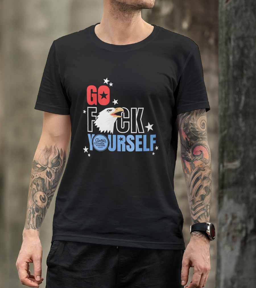 Go Fck Yourself Eagle Star Patriotic Humor T-Shirt