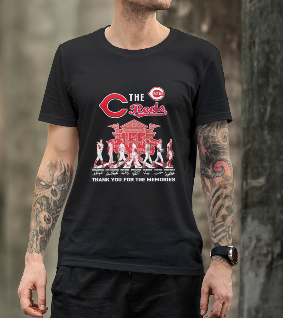 Cincinnati Reds Abbey Road 150th Anniversary Thank You For The Memories T-Shirt