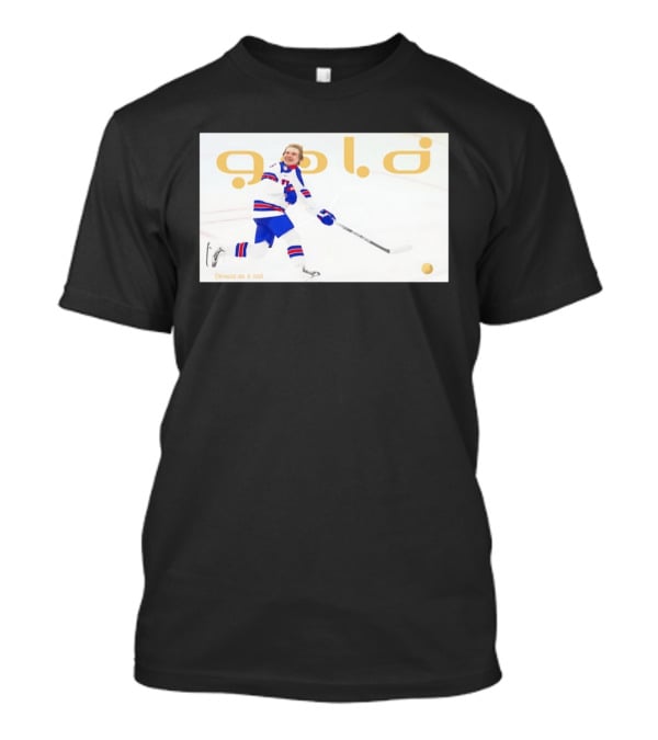 USA Hockey Jack Hughes Gold Medal 2026 Team Celebration T-Shirt