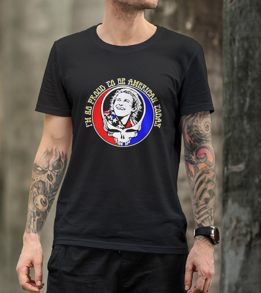 Us Hockey Team Grateful Dead Stealie It's So Proud To Be American Today Jack Hughes American Hero 2026 Winter Olympic Hockey T-Shirt