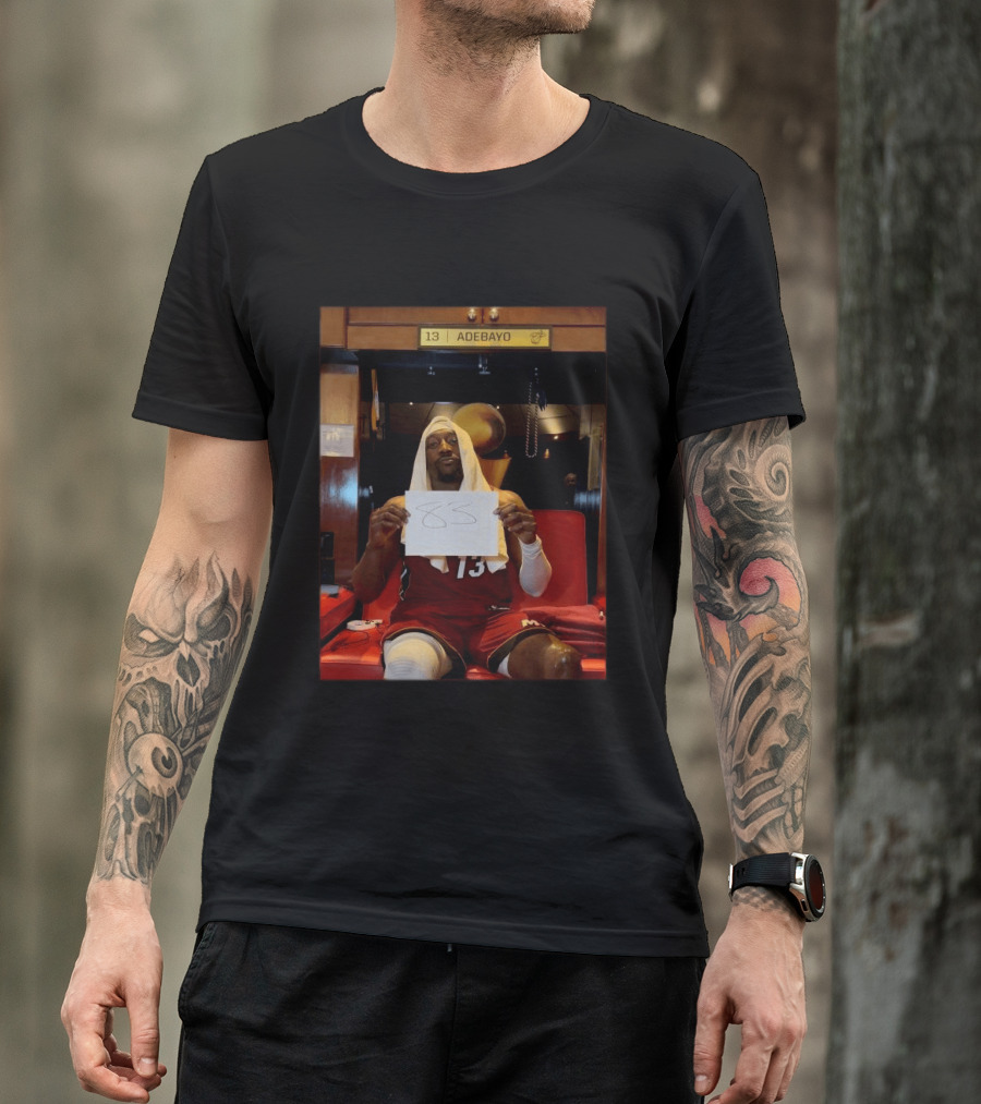 Bam Adebayo 83 Points Locker Room Celebration Passing Kobe Bryant NBA History T-Shirt