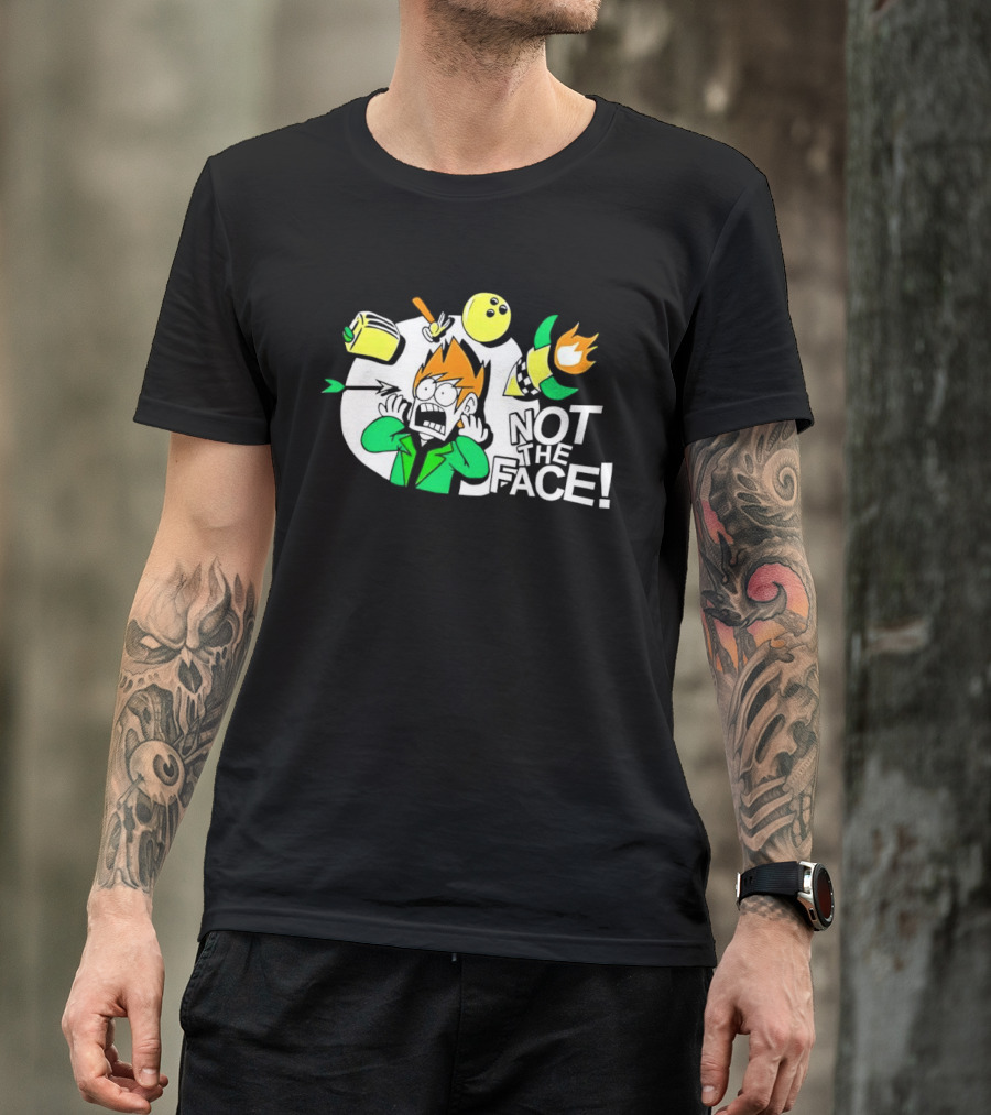 Eddsworld Not The Face Cartoon Humor Expression Colorful Characters T-Shirt