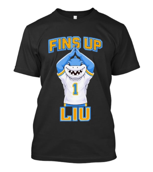 LIU Sharks Fins Up Number 1 Celebration T-Shirt