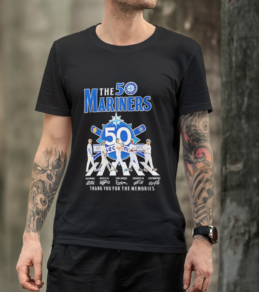 50 Seasons Seattle Mariners Thank You For The Memories 1977 2027 T-Shirt