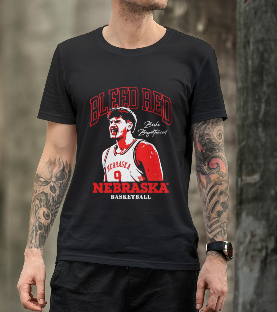 Bleed Red Berke Buyuktuncel Nebraska Basketball T-Shirt