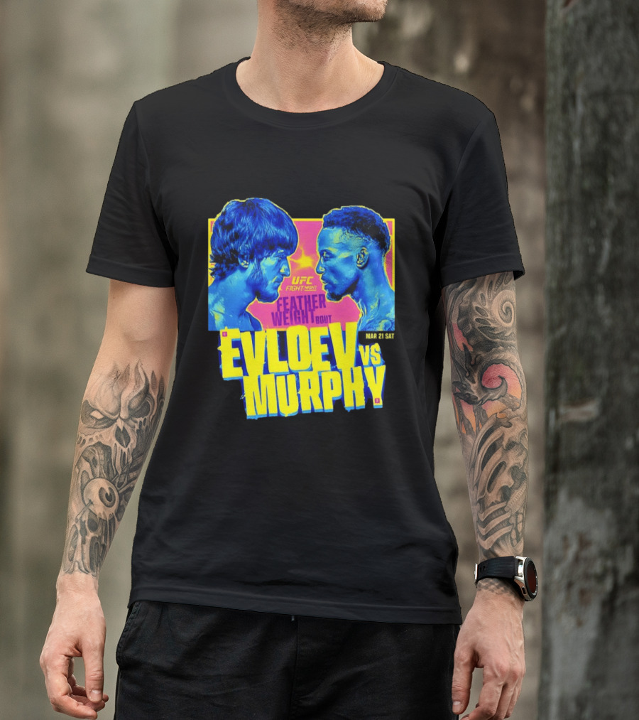 UFC Fight Night Featherweight Bout Evloev Vs Murphy 2026 Match Up T-Shirt