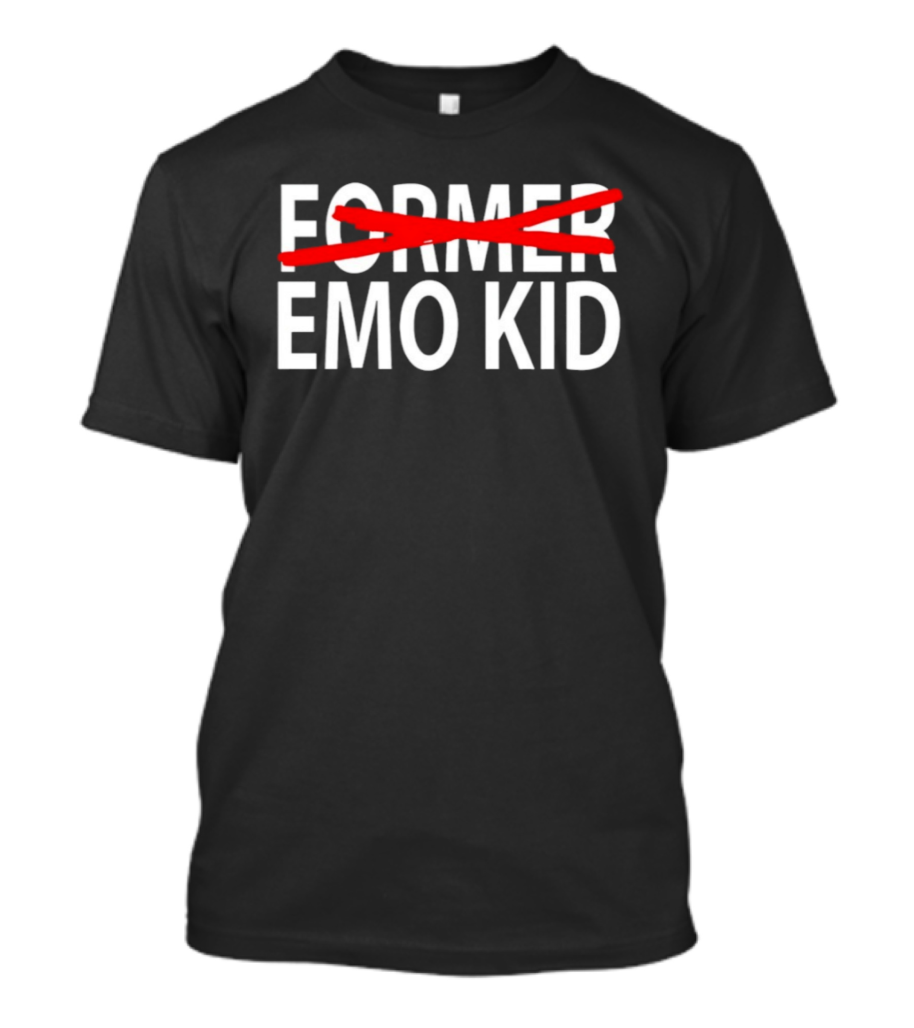 Former Emo Kid Emo Crossed Out Red Line T-Shirt
