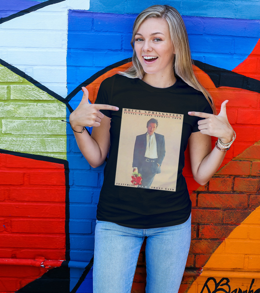 Bruce Springsteen Tunnel Of Love Express Tour Featuring The E Street Band 80s Vintage Rock Music Memorabilia T-Shirt