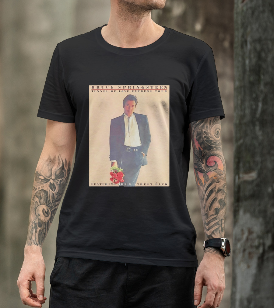 Bruce Springsteen Tunnel Of Love Express Tour Featuring The E Street Band 80s Vintage Rock Music Memorabilia T-Shirt