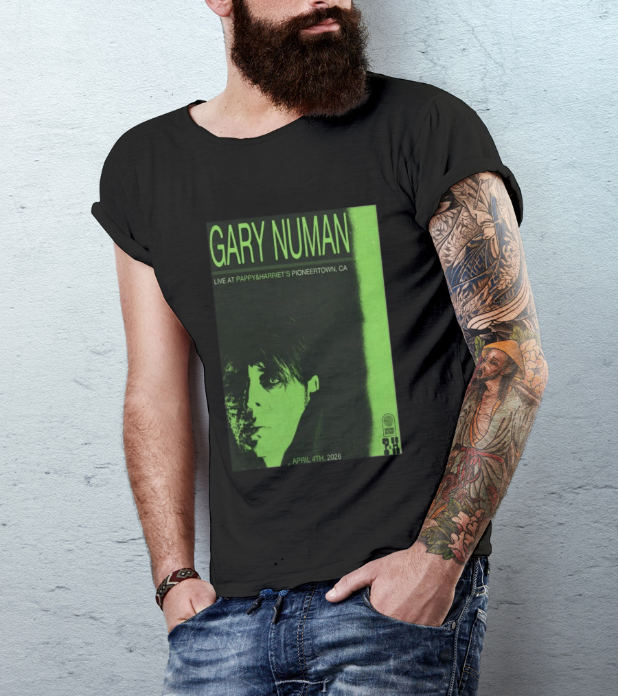 Gary Numan Live At Pappy & Harriet's Pioneertown CA April 4th 2026 T-Shirt