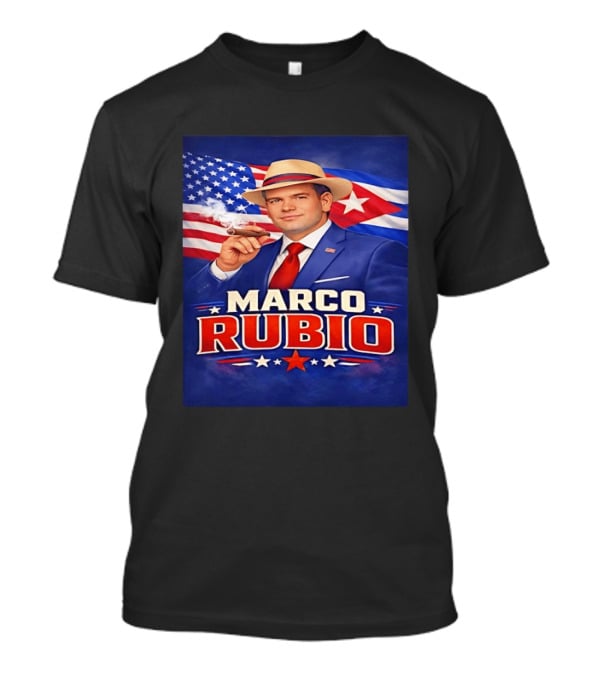 Marco Rubio Cigar USA American Cuban Flag T-Shirt