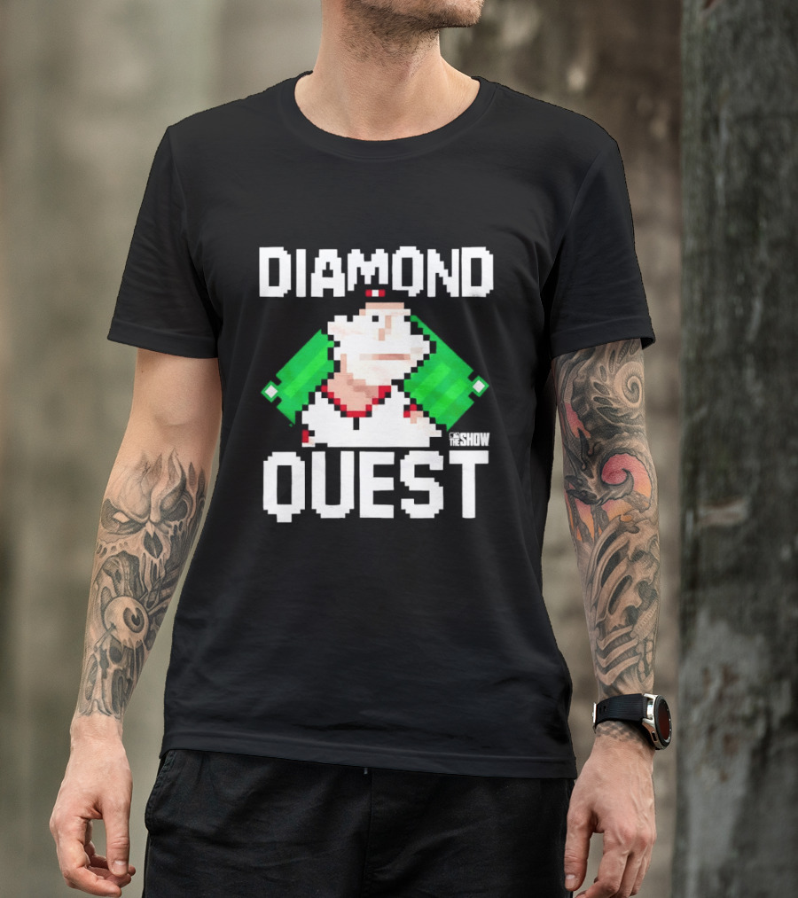 MLB The Show Diamond Quest Pixelated Baseball Adventure T-Shirt