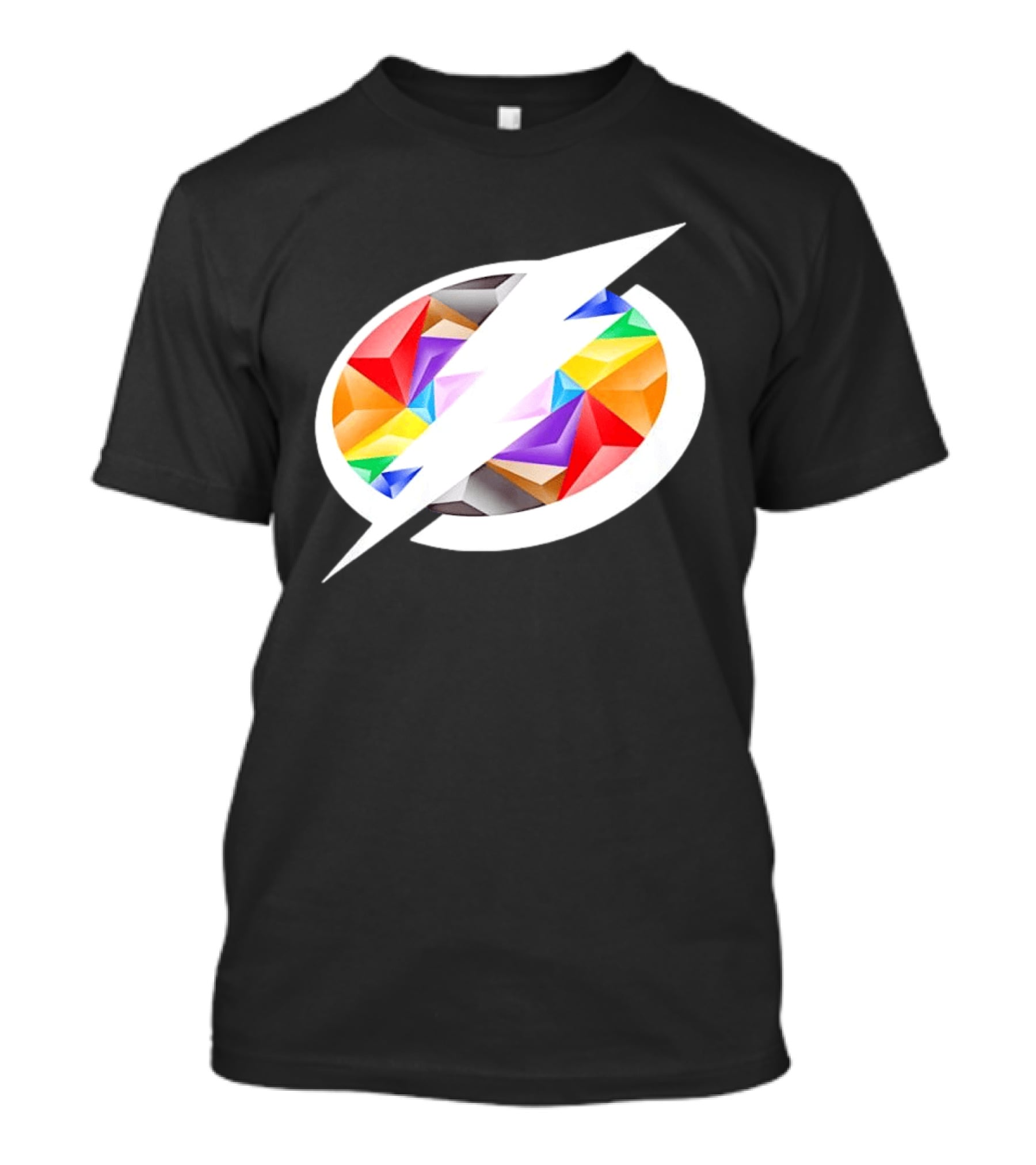 Tampa Bay Lightning Rainbow Pride Lightning Bolt T-Shirt