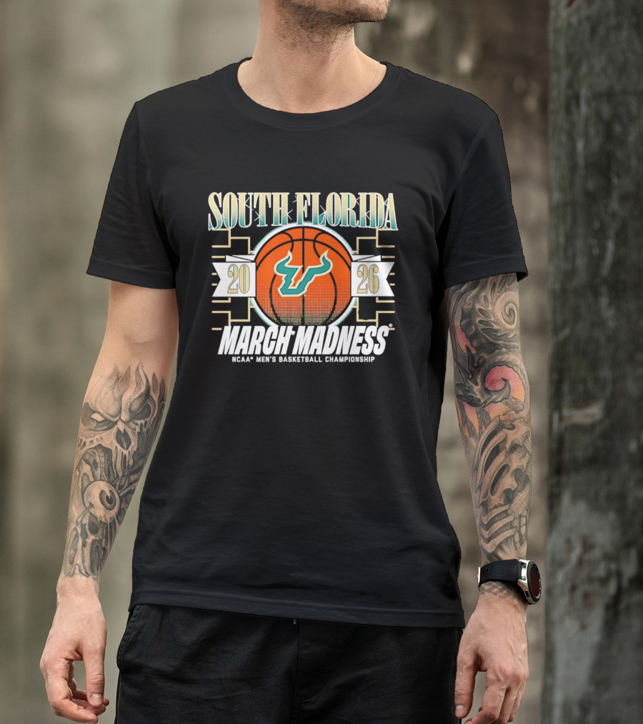 USF Bulls NCAA Men's Basketball South Florida 2026 March Madness Championship T-Shirt