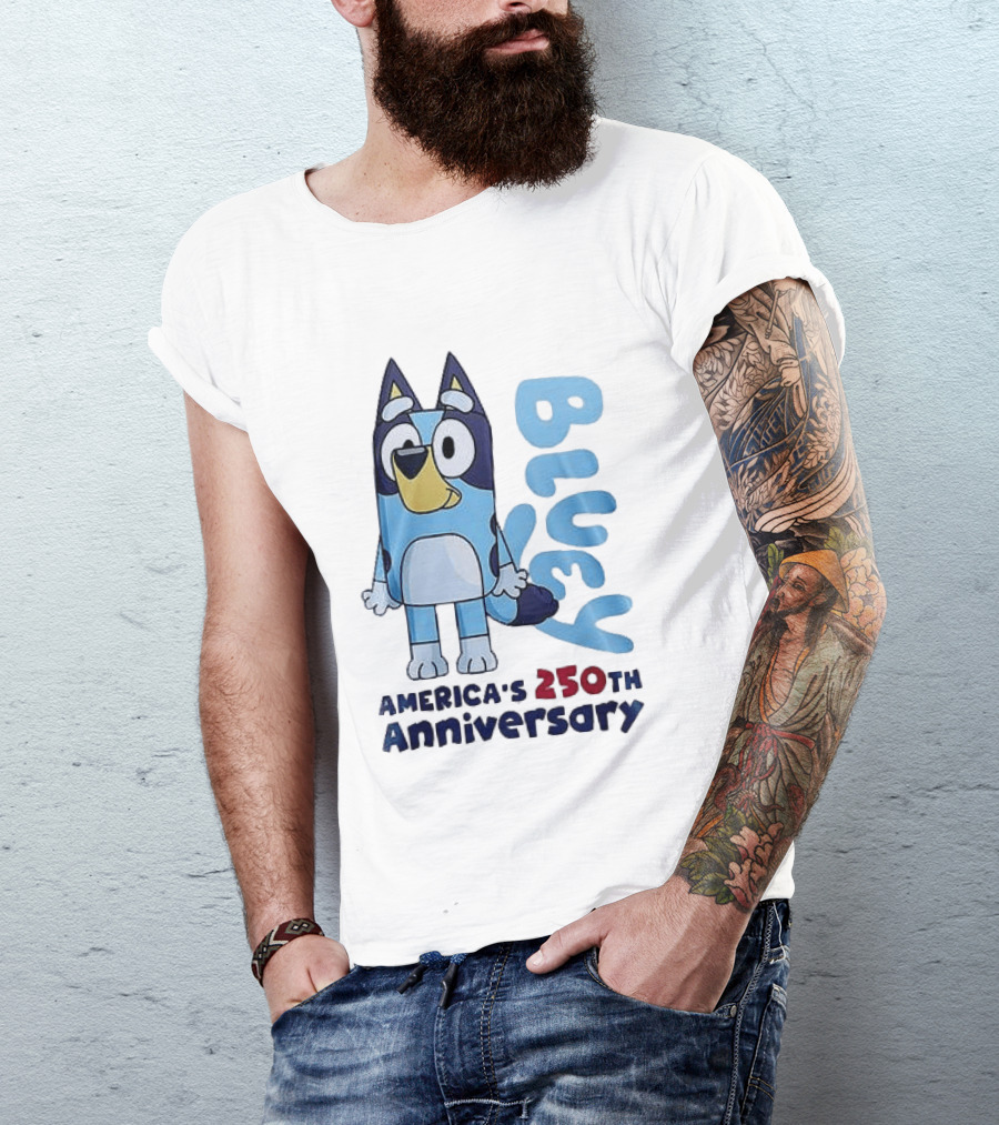 Bluey America's 250th Anniversary Celebrating Little Moments Big Freedom T-Shirt