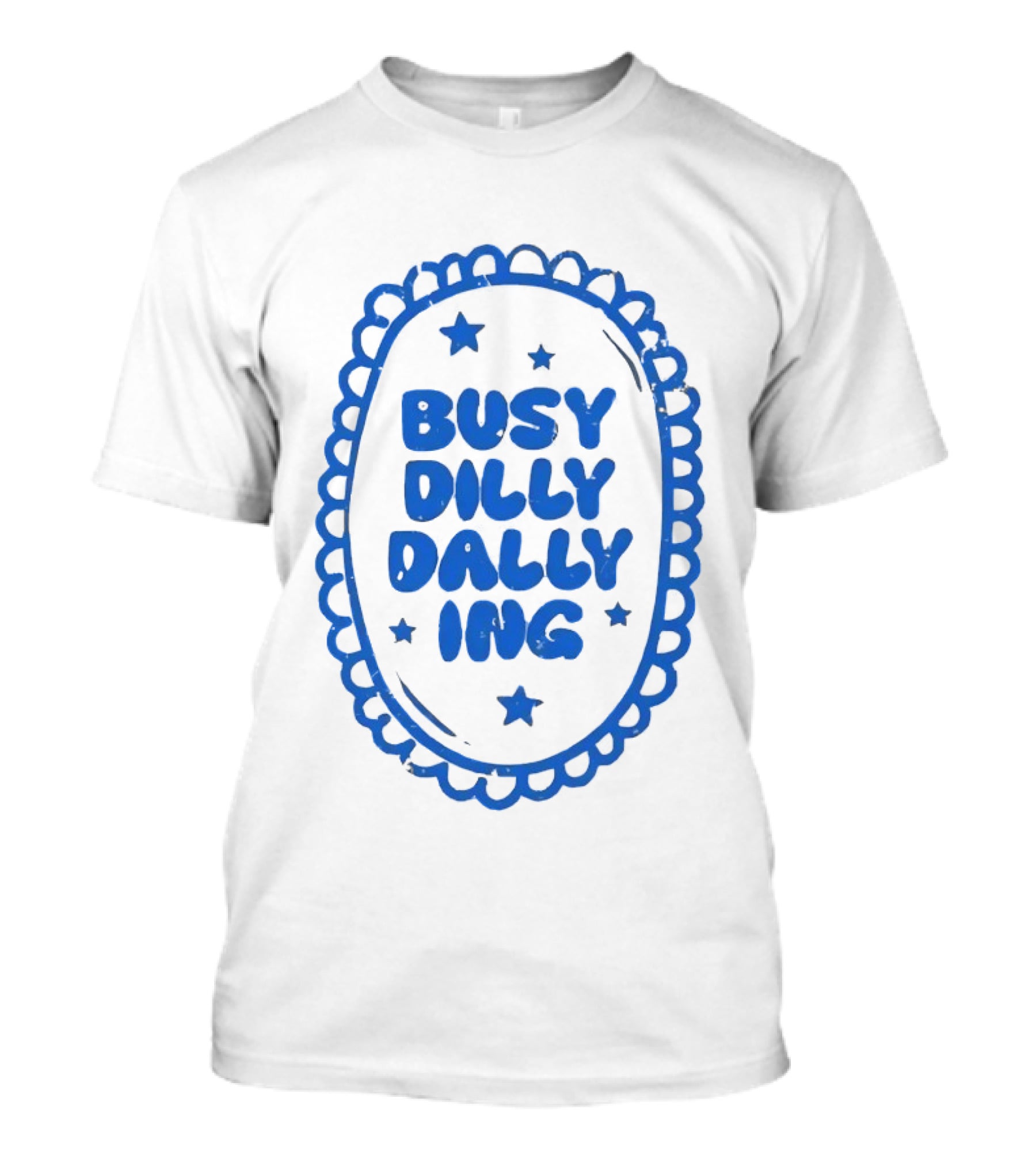 Busy Dilly Dally Inc Stars Oval Frame T-Shirt