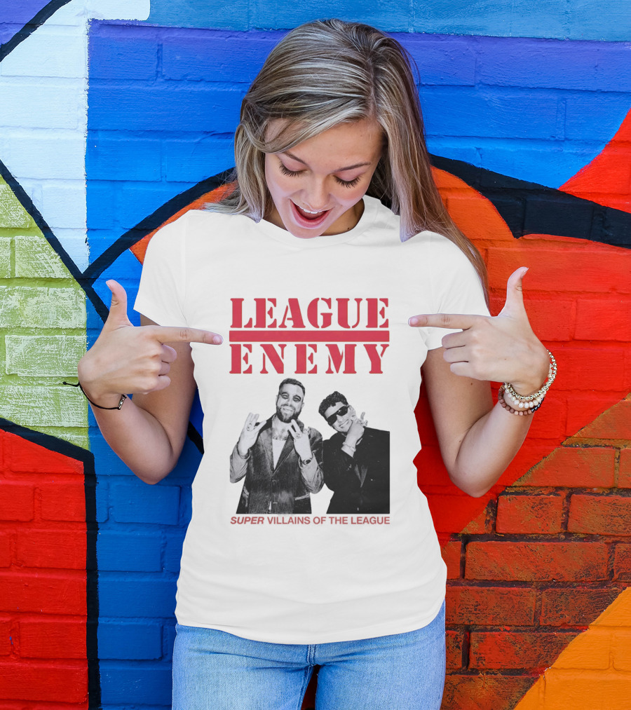 League Enemy Super Villains Of The League Patrick Mahomes Travis Kelce T-Shirt