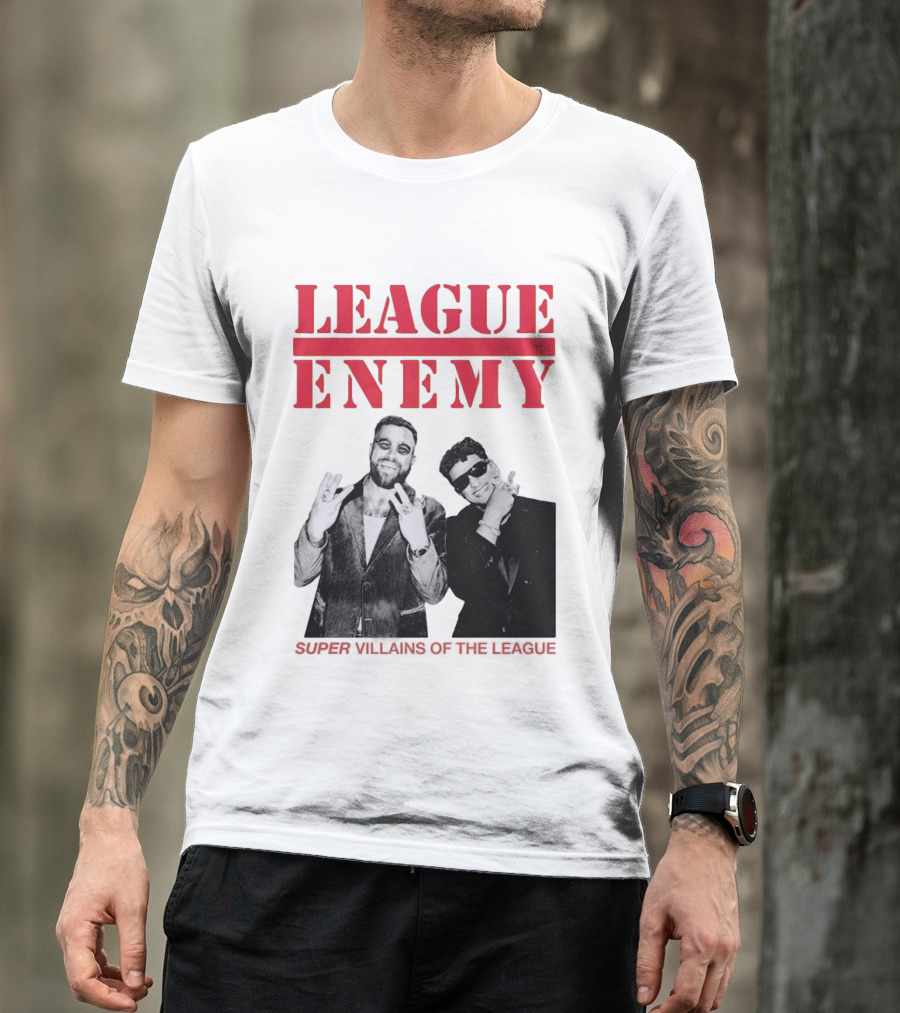 League Enemy Super Villains Of The League Patrick Mahomes Travis Kelce T-Shirt