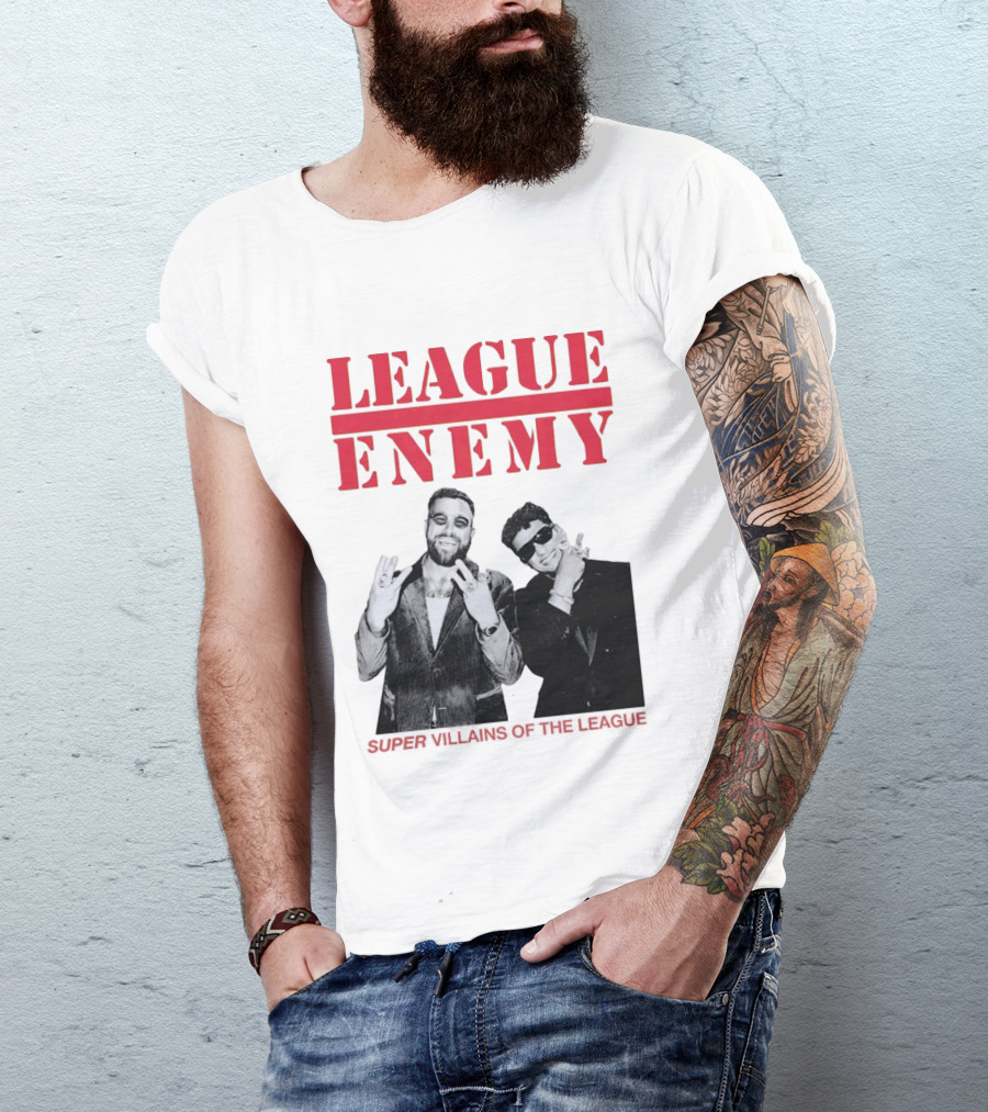 League Enemy Super Villains Of The League Patrick Mahomes Travis Kelce T-Shirt