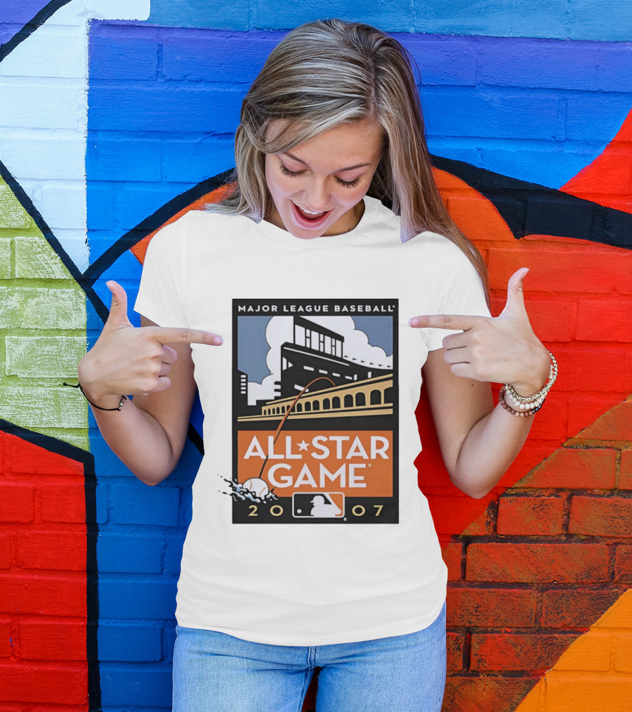Major League Baseball All Star Game 2007 Stadium Illustrations T-Shirt