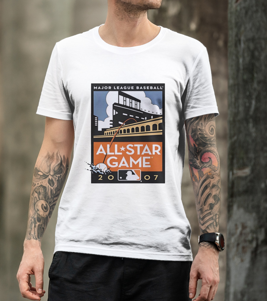 Major League Baseball All Star Game 2007 Stadium Illustrations T-Shirt