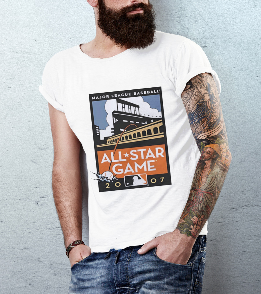 Major League Baseball All Star Game 2007 Stadium Illustrations T-Shirt