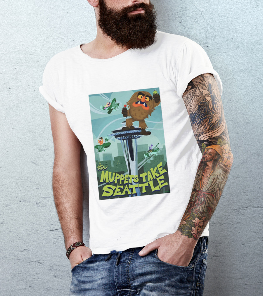 The Muppets Take Seattle Space Needle Adventure With Frog And Characters T-Shirt