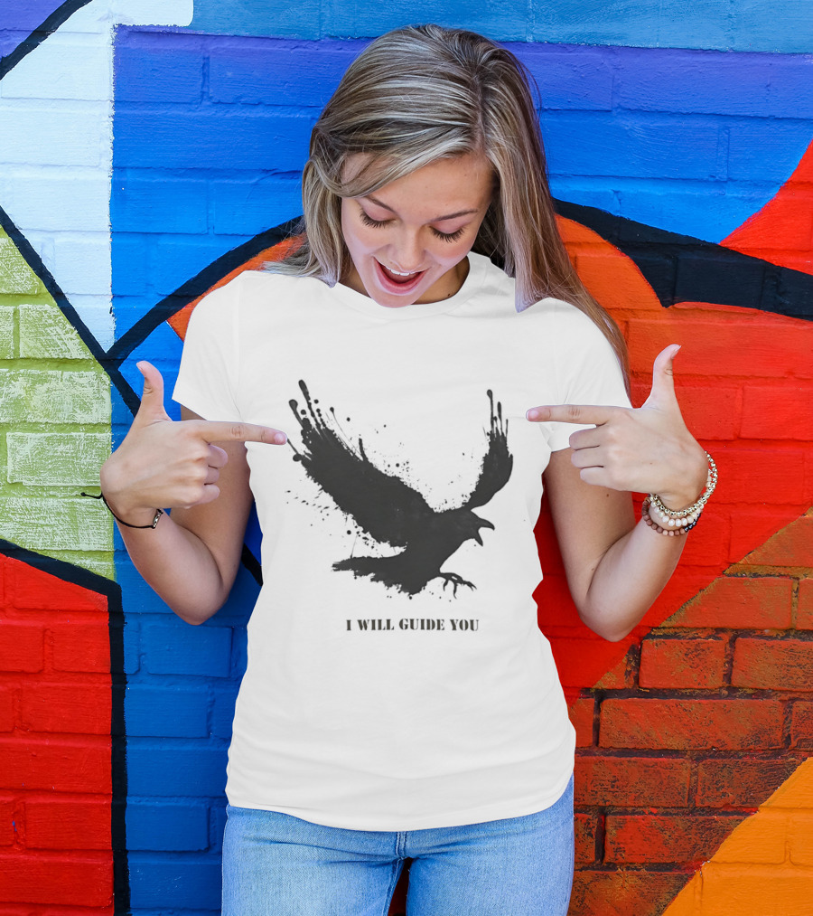 Raven I Will Guide You Splatter T-Shirt