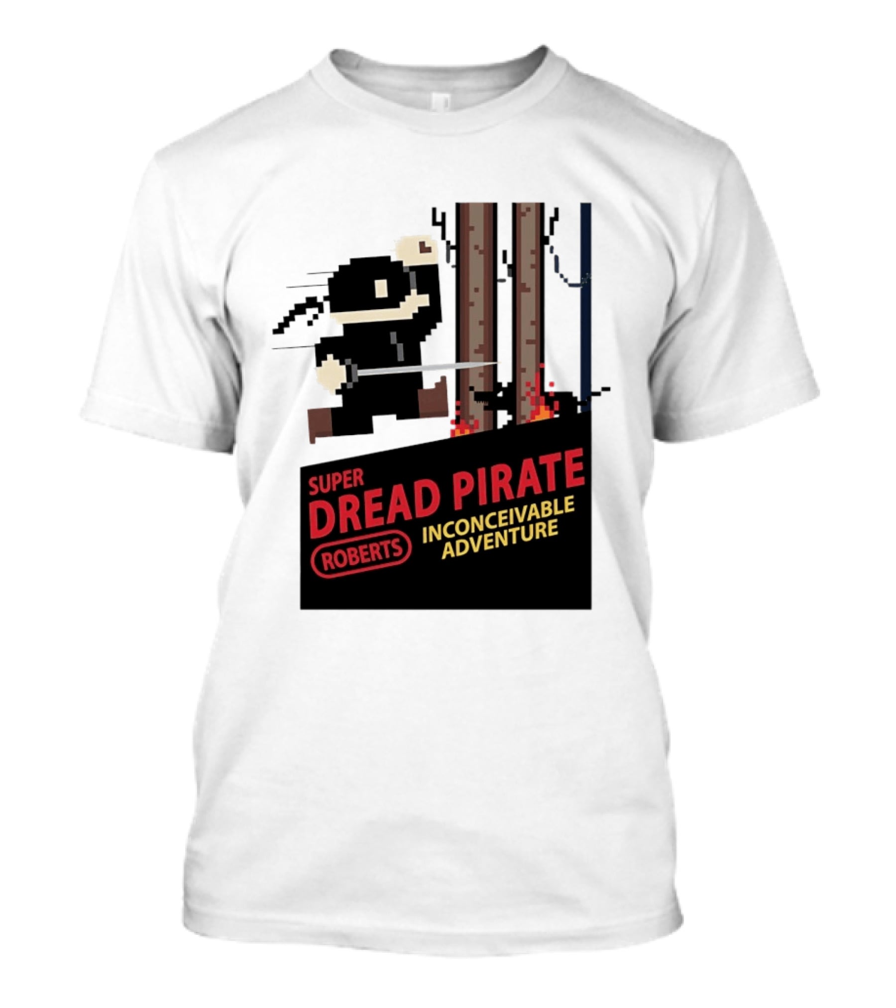 Super Dread Pirate Roberts Inconceivable Adventure The Princess Bride X Super Mario Bros Cartridge T-Shirt
