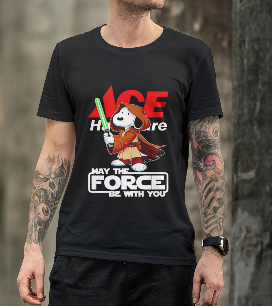 ACE Hardware May The Force Be With You Snoopy Star Wars T-Shirt